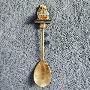 Vintage Train Car Vancouver,‎ BC Silver Plated Steel Souvenir Spoon 4.5"